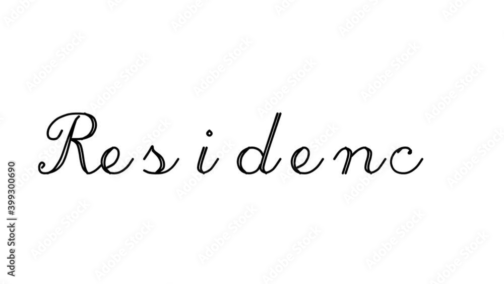 Residence Decorative Handwriting Animation in Six Cursive and Gothic Fonts Residence Decorative Handwriting Animation in Six Cursive and Gothic Fonts