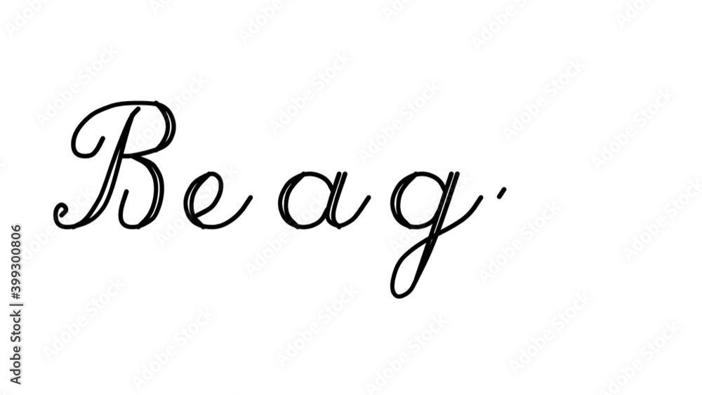 Beagle Decorative Handwriting Animation in Six Cursive and Gothic Fonts