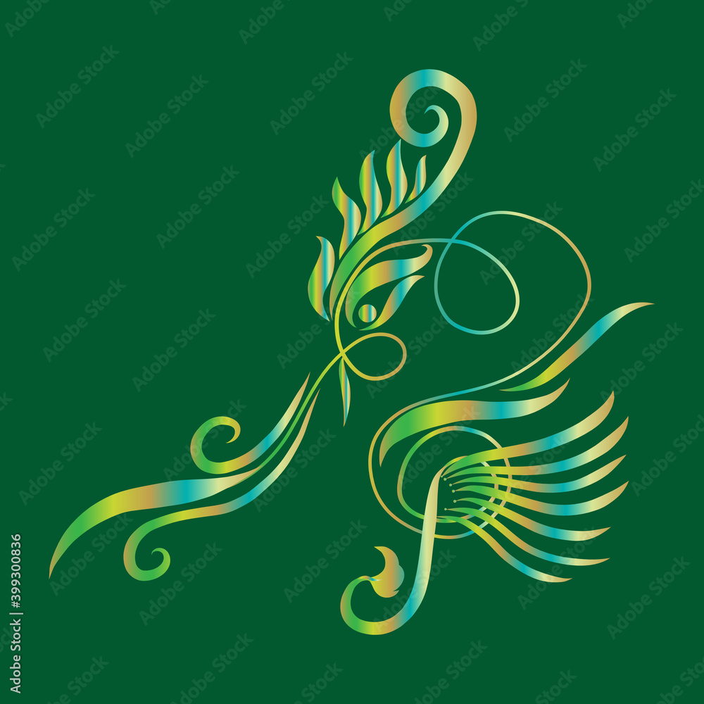 paradise fabulous colorful plumage of birds of yellow and green and pink and blue colors