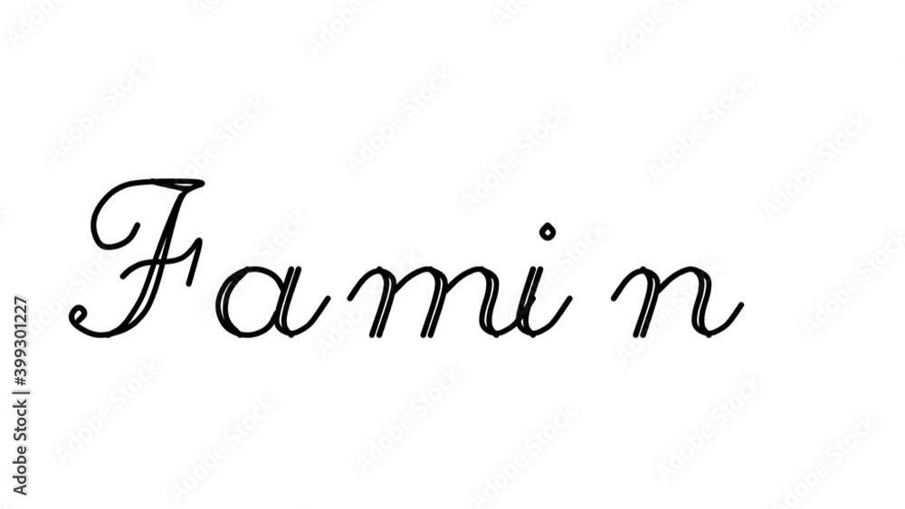 Famine Decorative Handwriting Animation in Six Cursive and Gothic Fonts