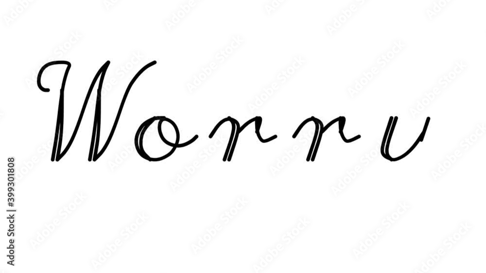 Worry Decorative Handwriting Animation in Six Cursive and Gothic Fonts Worry Decorative Handwriting Animation in Six Cursive and Gothic Fonts