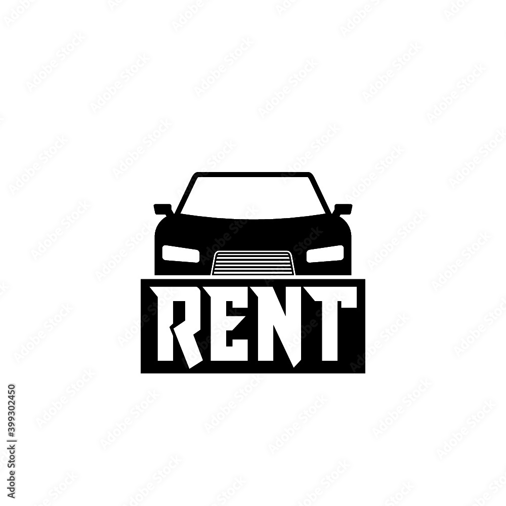 Rent car icon for web design isolated on white background Rent car icon for web design isolated on white background