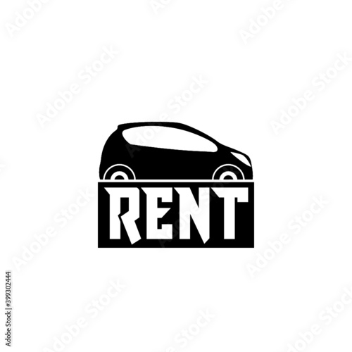 Rent car icon for web design isolated on white background