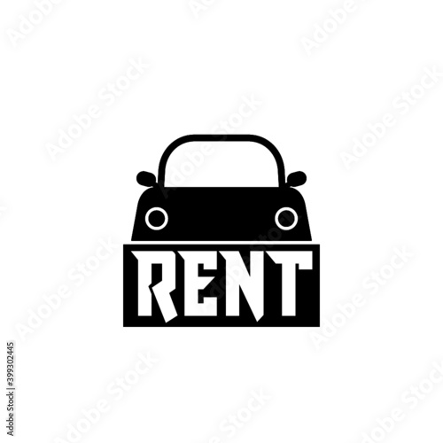 Rent car icon for web design isolated on white background