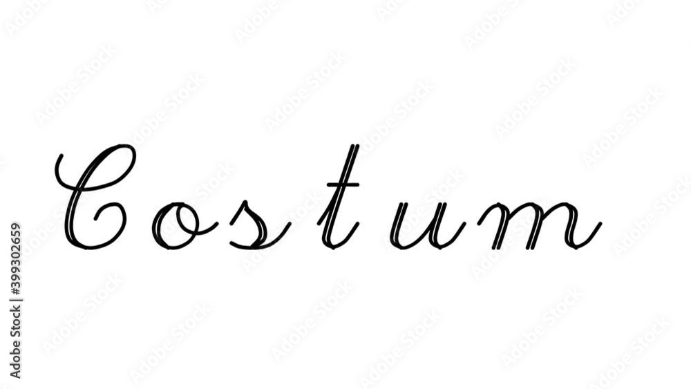 Costume Decorative Handwriting Animation in Six Cursive and Gothic Fonts Costume Decorative Handwriting Animation in Six Cursive and Gothic Fonts