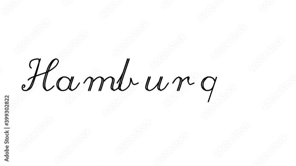 Hamburger Decorative Handwriting Animation in Six Cursive and Gothic Fonts Hamburger Decorative Handwriting Animation in Six Cursive and Gothic Fonts