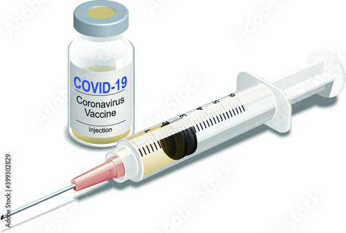 COVID-19 Vaccine Syringe and Vial