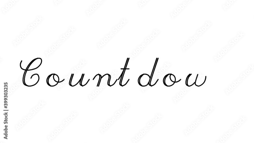 Countdown Decorative Handwriting Animation in Six Cursive and Gothic Fonts Countdown Decorative Handwriting Animation in Six Cursive and Gothic Fonts