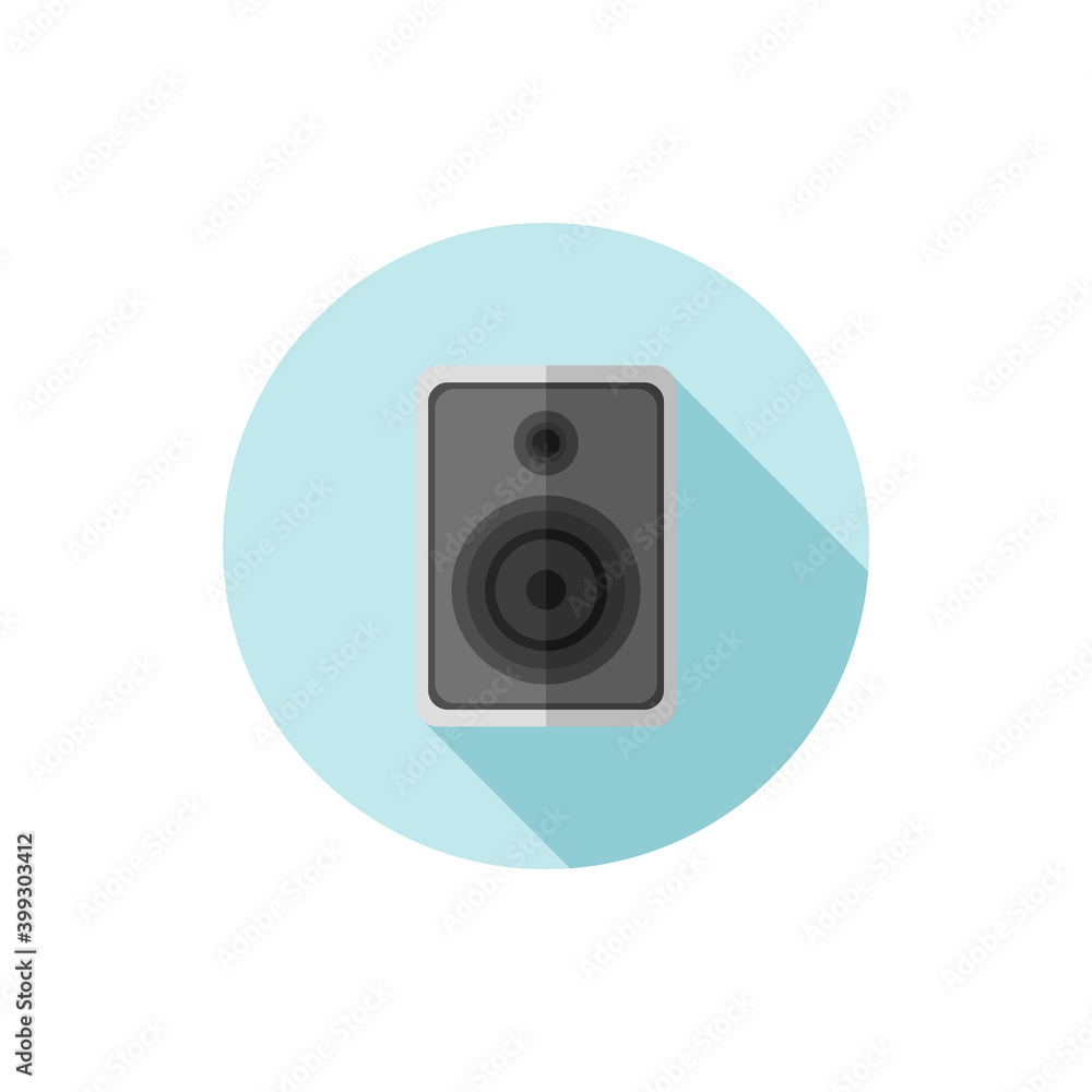 Fototapeta premium Vector flat design icon In-wall Speaker