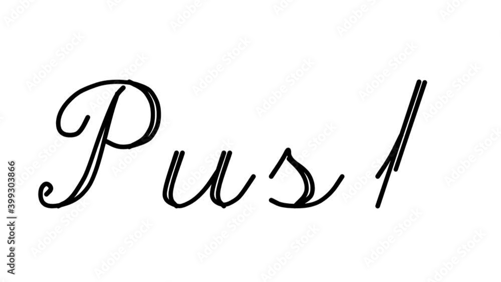 Push Decorative Handwriting Animation in Six Cursive and Gothic Fonts