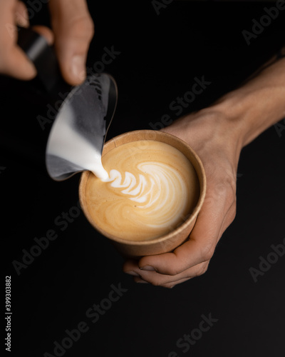 coffee kawa latte art filiżanka glass take away 