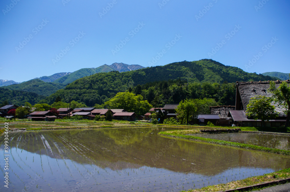 岐阜県の白川郷の合掌造り