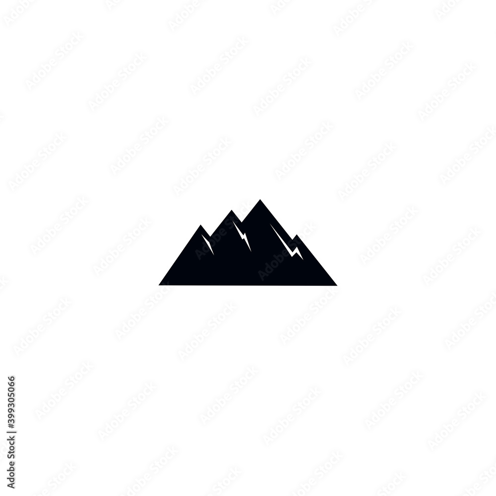 Design Mountains sign, symbol, logo, art isolated on white Design Mountains sign, symbol, logo, art isolated on white