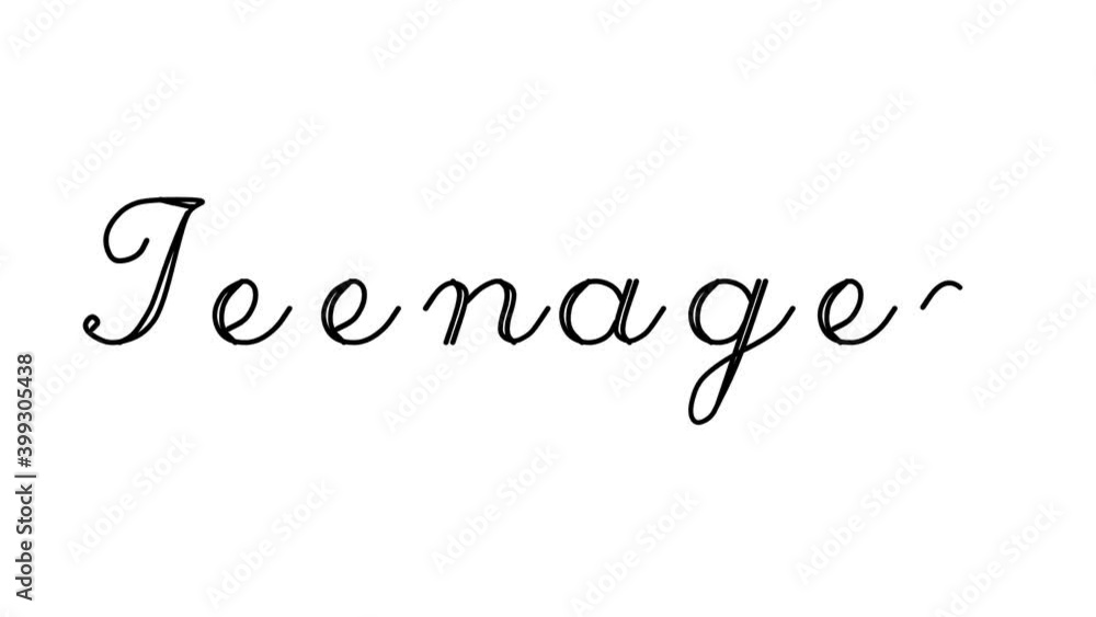 Teenager Decorative Handwriting Animation in Six Cursive and Gothic Fonts Teenager Decorative Handwriting Animation in Six Cursive and Gothic Fonts