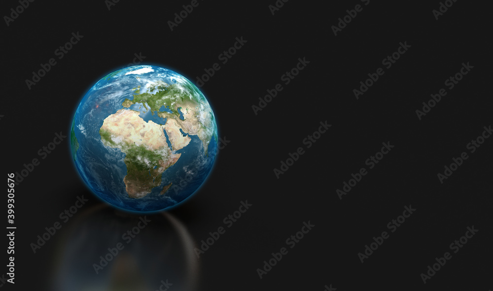 Fototapeta premium Earth planet on dark background