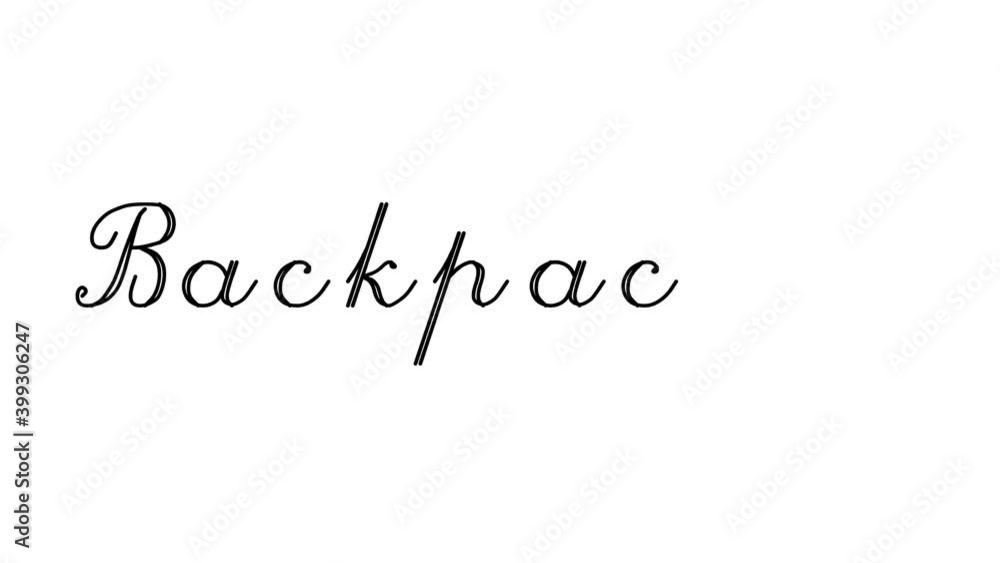 Backpacker Decorative Handwriting Animation in Six Cursive and Gothic Fonts Backpacker Decorative Handwriting Animation in Six Cursive and Gothic Fonts