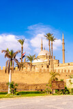 Fortress and walls of the Alabaster Mosque in the city of Cairo, in the Egyptian capital. Africa