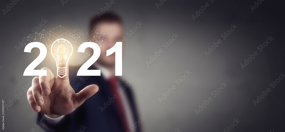 Happy New Year Background. Start in 2021. 3D illustration Happy New Year Background. Start in 2021. 3D illustration
