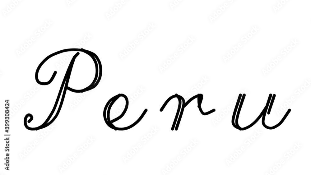 Peru Decorative Handwriting Animation in Six Cursive and Gothic Fonts Peru Decorative Handwriting Animation in Six Cursive and Gothic Fonts