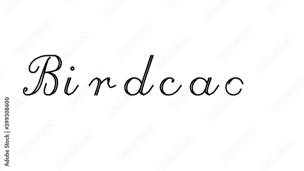Birdcage Decorative Handwriting Animation in Six Cursive and Gothic Fonts Birdcage Decorative Handwriting Animation in Six Cursive and Gothic Fonts