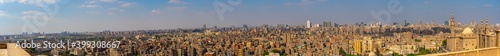 Panoramic of the skyline of the city of Cairo from the Alabaster Mosque, the capital of Egypt. Africa