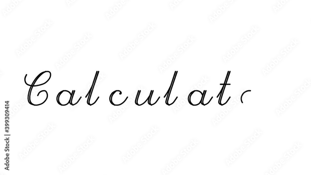 Calculator Decorative Handwriting Animation in Six Cursive and Gothic Fonts Calculator Decorative Handwriting Animation in Six Cursive and Gothic Fonts