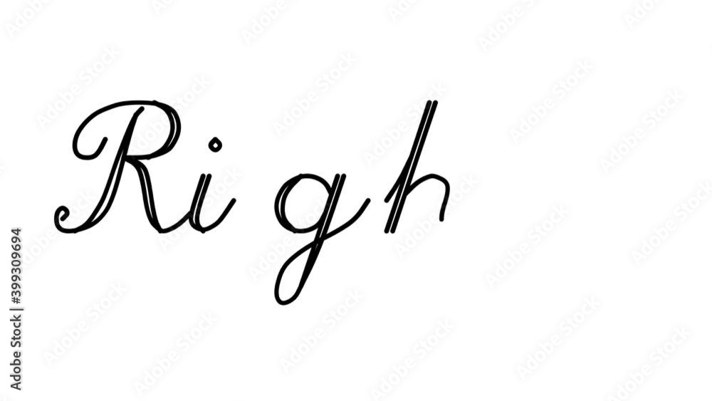 Rights Decorative Handwriting Animation in Six Cursive and Gothic Fonts Rights Decorative Handwriting Animation in Six Cursive and Gothic Fonts