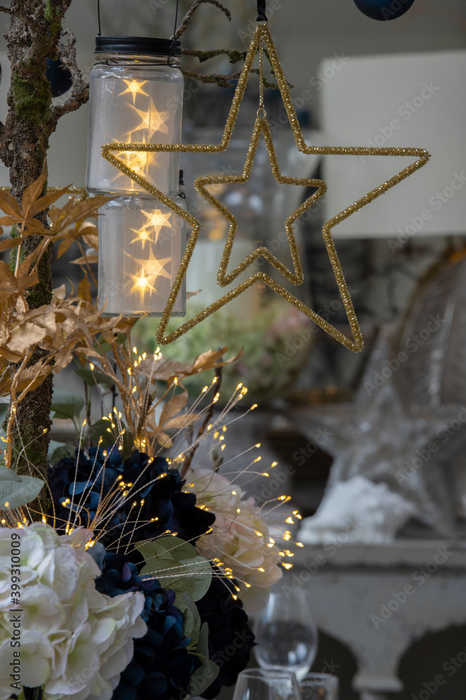 Fototapeta premium Christmas Decorations in London apartment