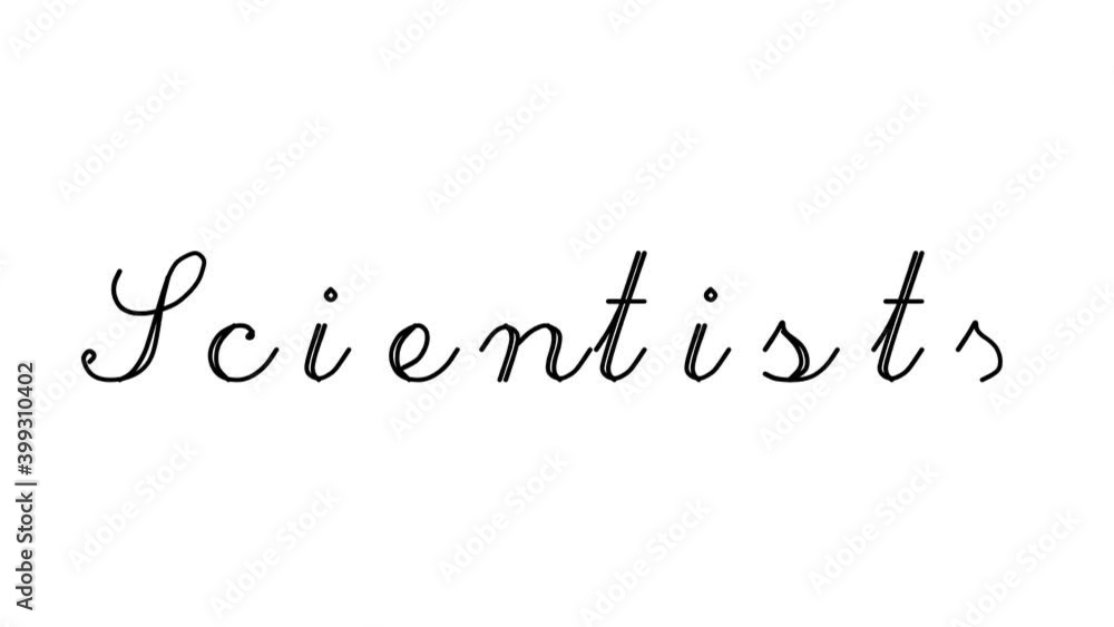 Scientists Decorative Handwriting Animation in Six Cursive and Gothic Fonts Scientists Decorative Handwriting Animation in Six Cursive and Gothic Fonts