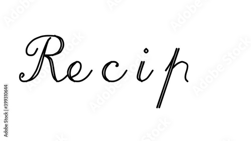 Recipe Decorative Handwriting Animation in Six Cursive and Gothic Fonts