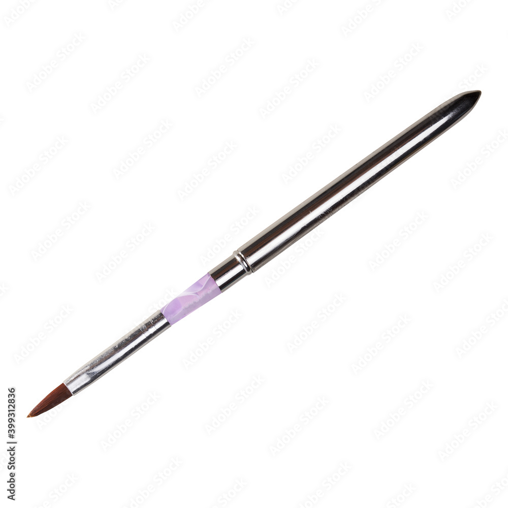 detail shot nail paint brush isolated. manicure and pedicure equipment detail shot nail paint brush isolated. manicure and pedicure equipment
