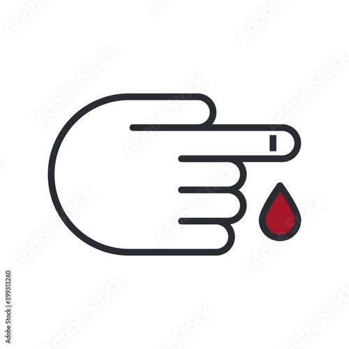 Blood test medical icon vector illustration isolated on white background.
