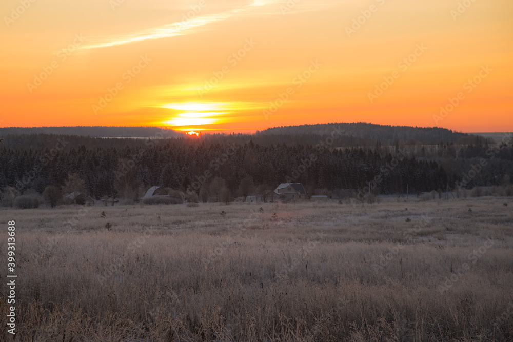 the first rays of the rising sun paint the clear sky in beautiful colors the first rays of the rising sun paint the clear sky in beautiful colors