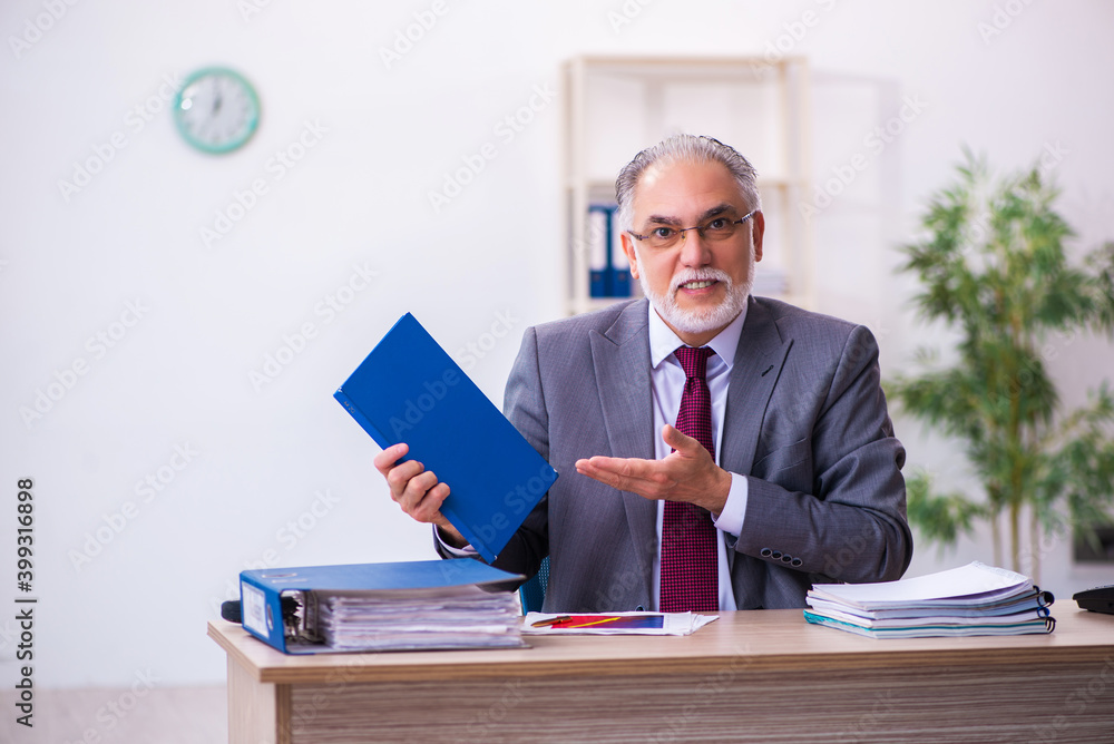 Experienced male employee working in the office Experienced male employee working in the office