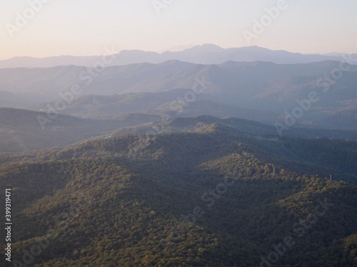 fog over the mountains