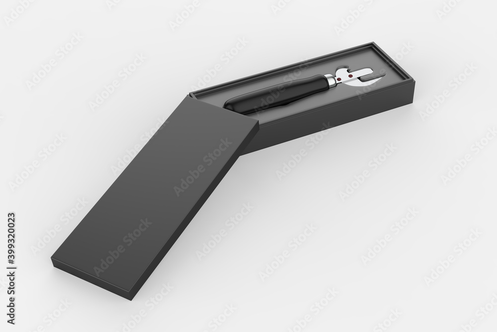 Bottle Opener With Glossy Handle Mockup isolated on white background . 3d illustration Bottle Opener With Glossy Handle Mockup isolated on white background . 3d illustration