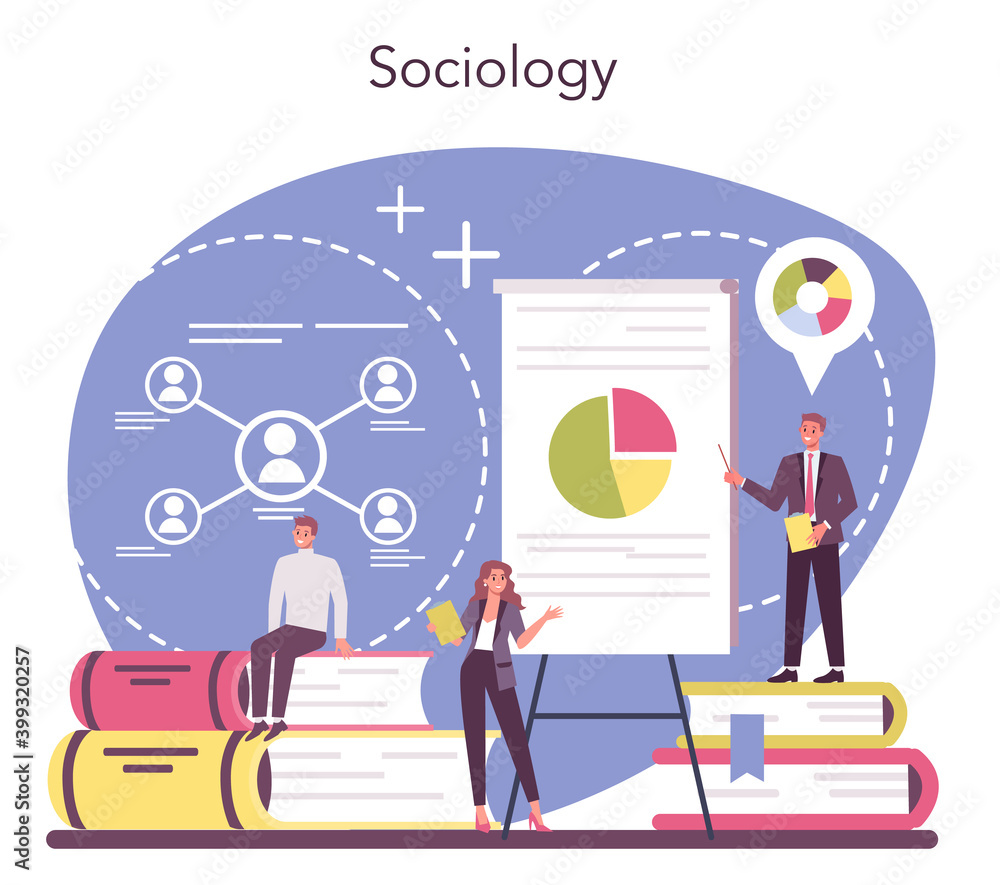 Sociologist concept. Scientist study of society, pattern of social Sociologist concept. Scientist study of society, pattern of social