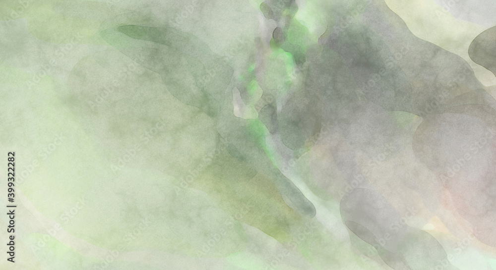 Obraz premium Watercolor abstract painting with pastel colors. Soft color painted illustration of calming composition for poster, wall art, banner, card, book cover or packaging. Modern brush strokes painting.
