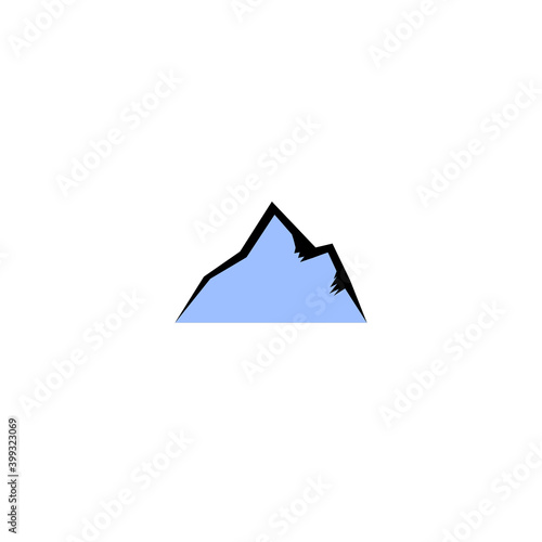 Free Download Mountain design icons, symbol, artwork, logo soft blue, isolated on white - GFXLoad