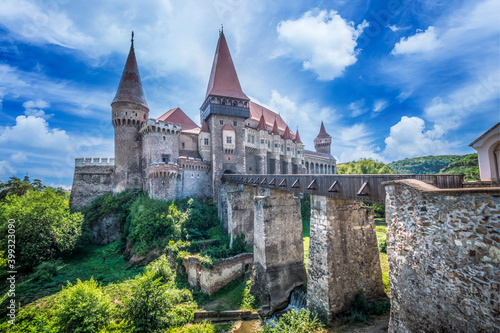 Corvin Castle, Hunedoara, Transylvania, Romania.
Hunyad Castle was laid out in 1446. Castelul Huniazilor in romanian.