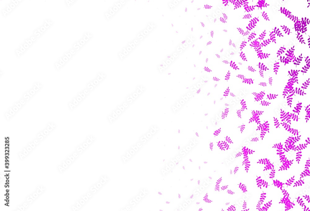 Light Purple vector abstract design with leaves. Light Purple vector abstract design with leaves.