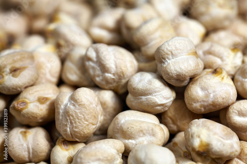 Close up picture of chickpea, selective focus.