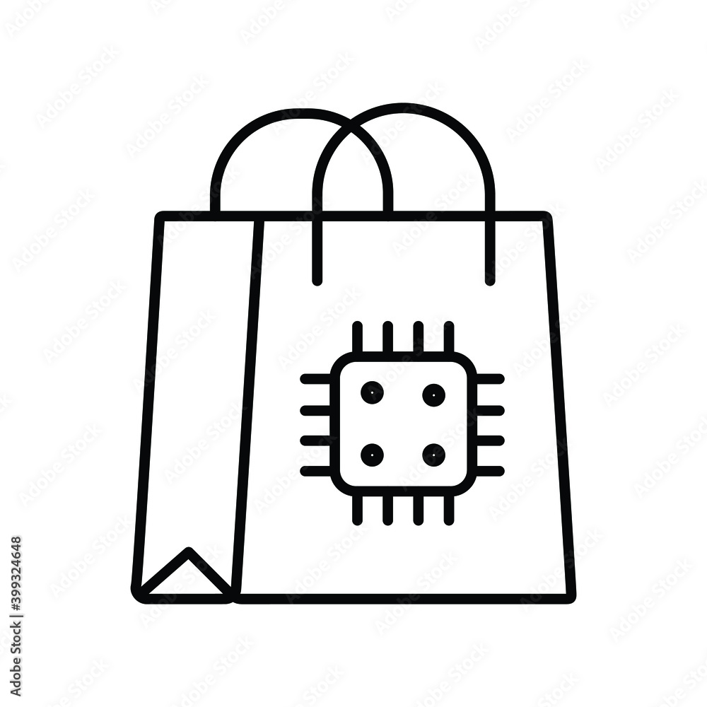 Online Shopping Bag line icon Online Shopping Bag line icon