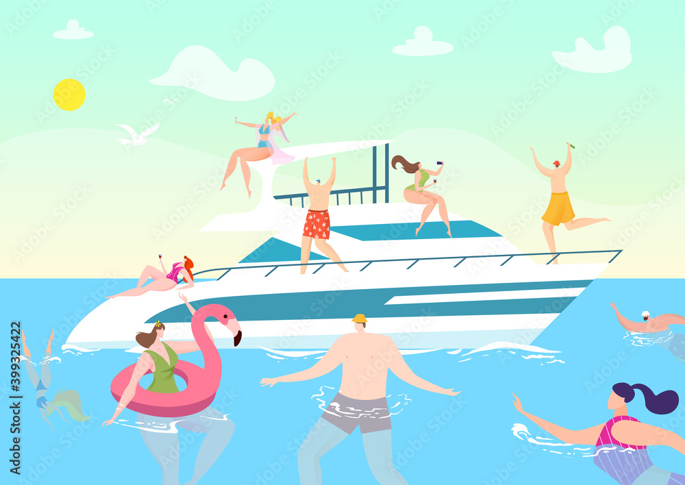 cartoon boat trip