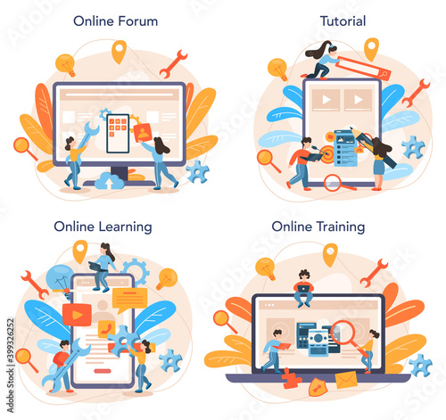 Mobile app development online service or platform set