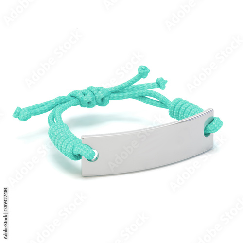 braided bracelet isolated on white background 3d