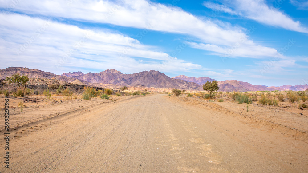 Gravel road from Ai-Ais to Aus in Richtersveld Transfrontier Park, Namibia.