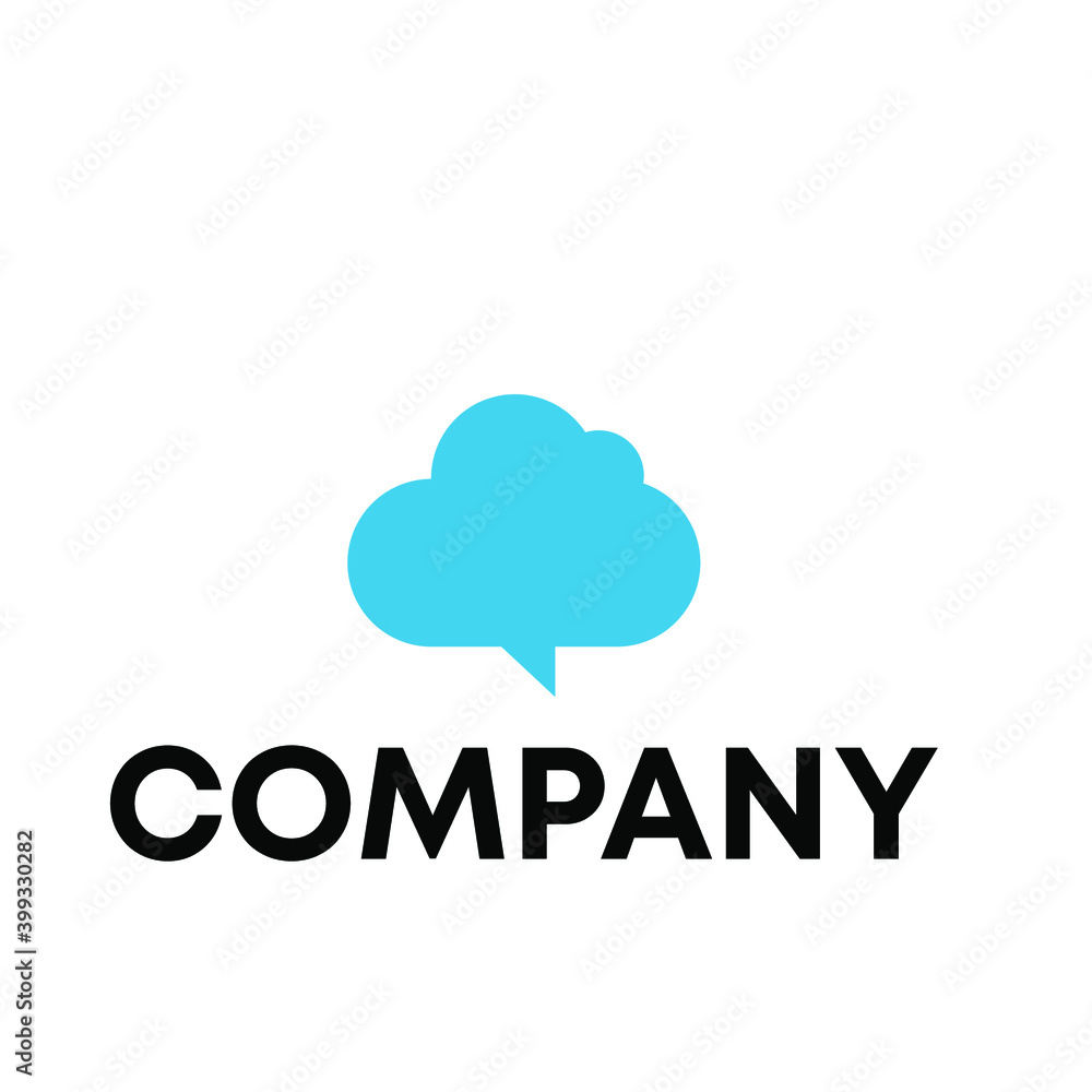 chat with cloud logo chat with cloud logo