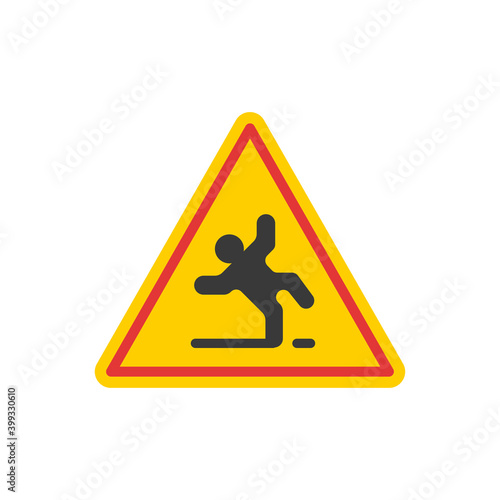 caution wet floor icon vector illustration design