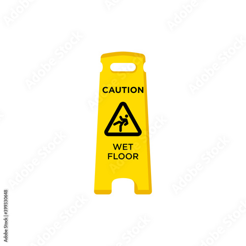caution wet floor icon vector illustration design
